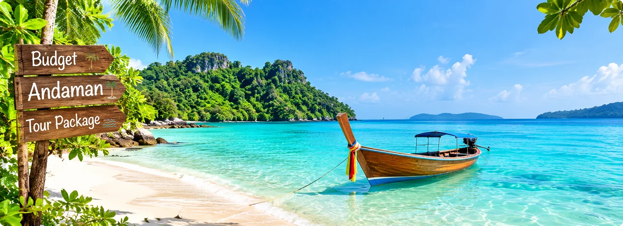 Budget Andaman tour package featuring Radhanagar Beach and turquoise sea