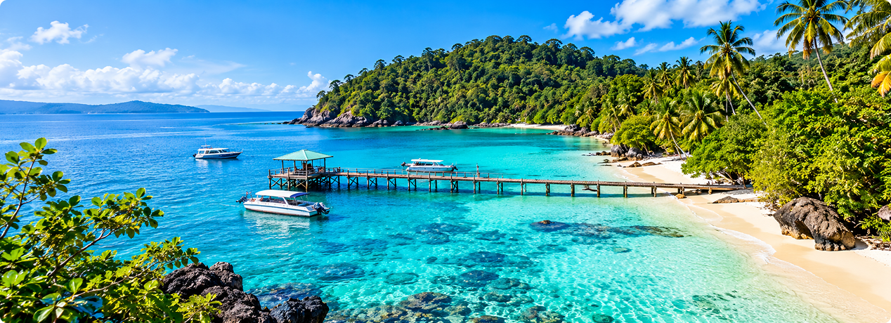 Scenic island landscape featured in the Popular Andaman Tour Package