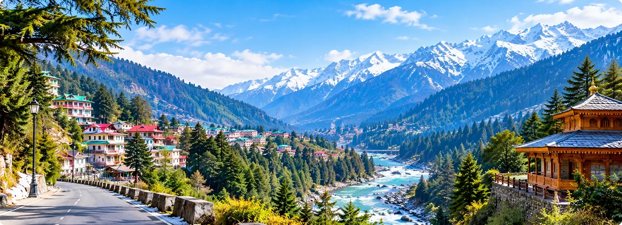 Shimla Kullu Manali Chandigarh Tour Package with scenic Himalayan landscape